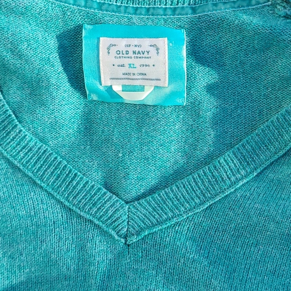 Mint Green Sweater with V-neck from Old Navy - Picture 3 of 4